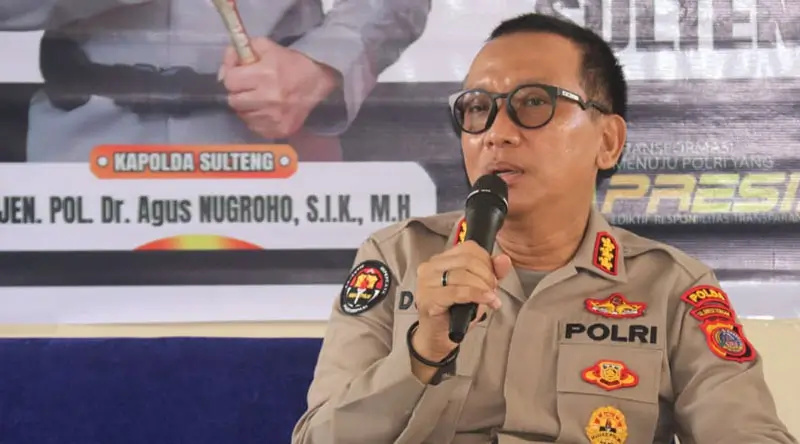 Kabid Humas Podla Sulteng, Kombes Pol Djoko Wienartono. (Foto: Huams Polda Sutleng)