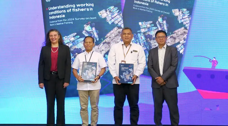 Peluncuran hasil survey awak pekerja perikanan oleh ILO dan BRIN di Jakarta, Selasa (11/3/2025). (Foto: ILO Indonesia)