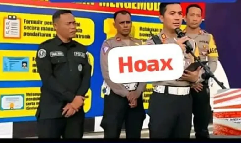 Gambar yang beredar di media soisal seolah-olah mengumumkan tentang program SIM Gratis. (Sumber: Humas Polresta Palu)