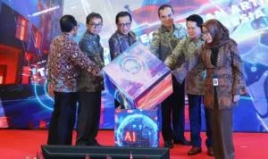 Peluncuran buku pandauan Tata Kelola Kecerdasan Artifisial Perbankan Indonesia di Jakarta, Selasa (29/4/2025). (Foto: OJK)