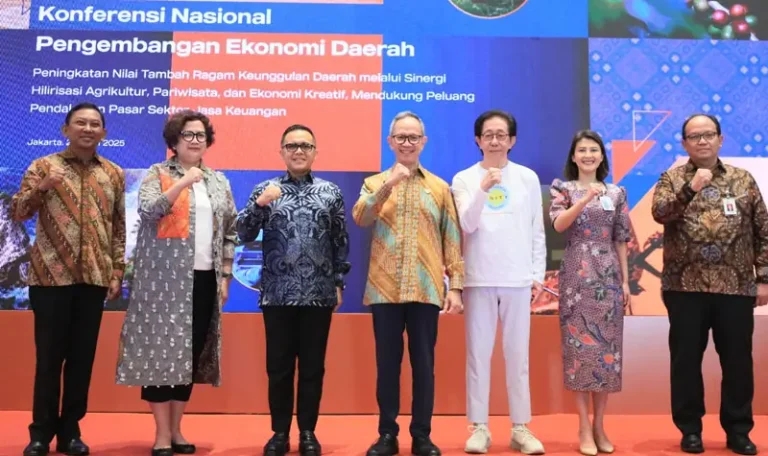 Konferensi nasional pengembangan ekonomi daerah yang digelar OJK di Jakarta, Senin (28/4/2025). (Foto: OJK)