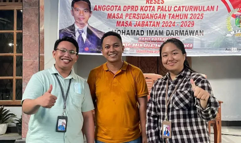 Imam Darmawan Gelar Reses Tanpa Libatkan OPD Anggota DPRD Kota Palu, Imam Darmawan usai reses di palu, Selasa (22/4/2025). (Foto: Audrey Lima Wongsonegoro)