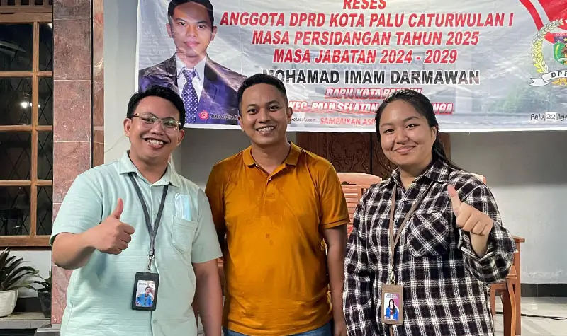 Anggota DPRD Kota Palu, Imam Darmawan usai reses di palu, Selasa (22/4/2025). (Foto: Audrey Lima Wongsonegoro)