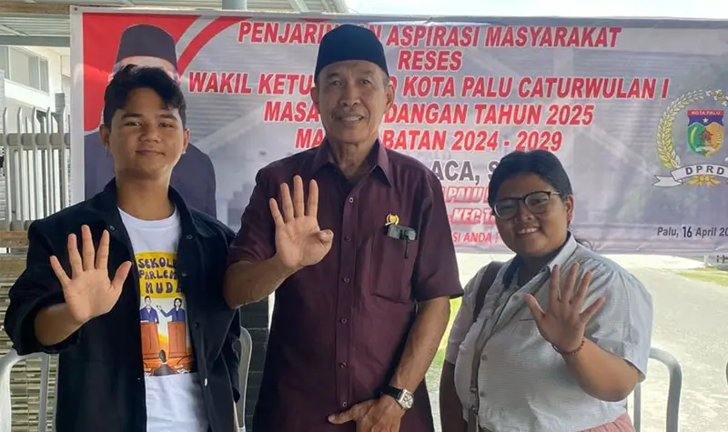 Muchlis U Aca pada reses di Kelurahan Pengawu, Palu, Rabu (16/5/2025). (Foto: Ni Wayan Gita Santi Paramita))