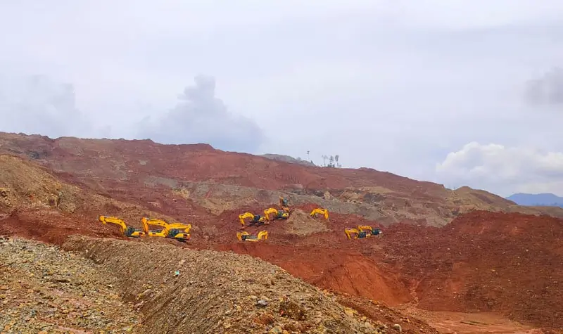 Il;ustrasi aktivitas pertambangan di Morowali. (Foto: JATAM Sulteng)