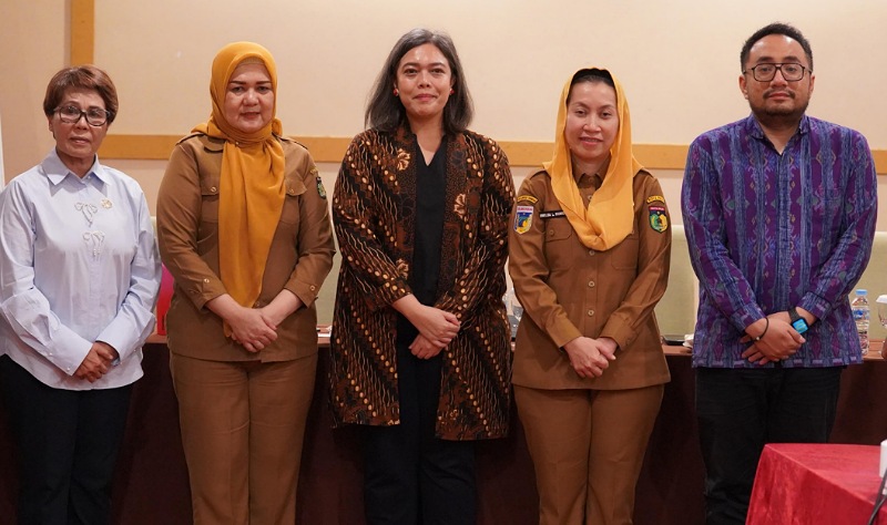Wawali Imelda Liliana Muhidin bersama perwakilan Kementerian Pemberdayaan Perempuan dan UN Woman di Palu, Senin (16/6/2025). (Foto: Prokopim Setda Kota Palu/Imron)