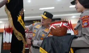 Tradisi Pencucian Pataka ‘Wira Dharma Brata’ Jelang Hari Bhayangkara Ke-79  