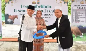 Usai Shalat Idul Adha, Ratusan Kurban di Sembelih di Mapolda Sulteng