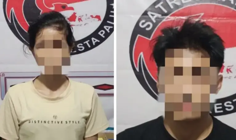 Dua dari empat terduka penyalahguna narkotika yang ditangkap jajaran Polresta Palu, Senin (16/6/2025). (Foto: Humas Polresta Palu)