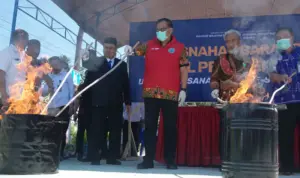 194 Unit HP Dimusnahkan di Lapas Kelas IIA Palu