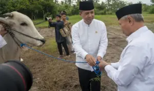 Menteri Transmigrasi Shalat Idul Adha Bersama Warga di Bulupontu Jaya Sigi