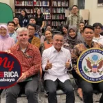 Wali Kota Palu, Hadianto Rasyid (tengah depan) di Konjen AS di Surabaya, Kamis (12/6/2025). (Foto: Prokopim Setda Kota Palu/Tomy)