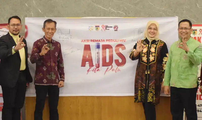 pembukaan Aksi Remaja Peduli HIV/AIDS yang digagas Forum Generasi Berencana (GenRe) Kota Palu bersama Komisi Penanggulangan AIDS (KPA) Kota Palu. (Foto: Prokopim Setda Kota Palu/Imron)