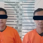 OS dan AFS, dua tersangka kasus narkotika yang ditangkap di Desa Tongoa, Palolo, Sigi, Kamis (19/6/2025). (Foto: Humas Polres Sigi)