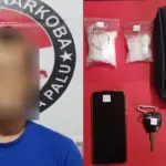 Tersangka pengedar sabu beserta barang bukti yang disita aparat, Sabtu &/6/2025). (Foto: Humas Polresta Palu)