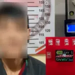 NS, terduga kasus penyalahgunaan narkotika yang ditangkap Polresta Palu, Selasa (24/6/2025). (Foto: Humas Polresta Palu)