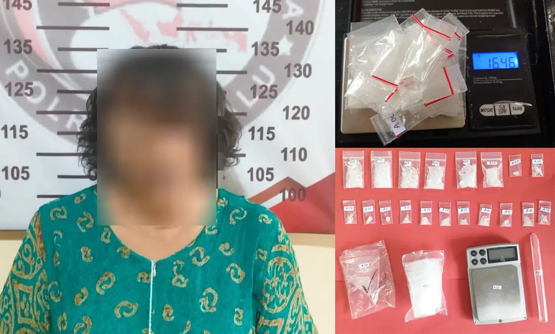 NA, terduga pengedar sabu yang ditangkap Polresta Palu di Tavanjuka, Rabu (11/6/2025). (Foto: Humas Polresta Palu)