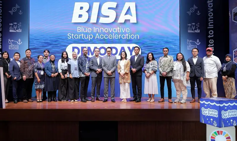 Demo Day sebagai puncak dari program Blue Innovative Startup Acceleration (BISA) di Soehanna Hall, Jakarta, pada Selasa (1/7). (Foto: UNDP INdonesia)