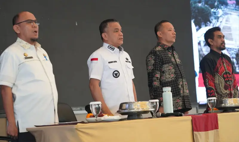 Wali Kota Palu Hadianto rasyid (kedua kiri) pada kegiatan moderasi beragama di Palu, Rabu (30/7/2025). (©Prokopim Setda Kota Palu/Iwan)