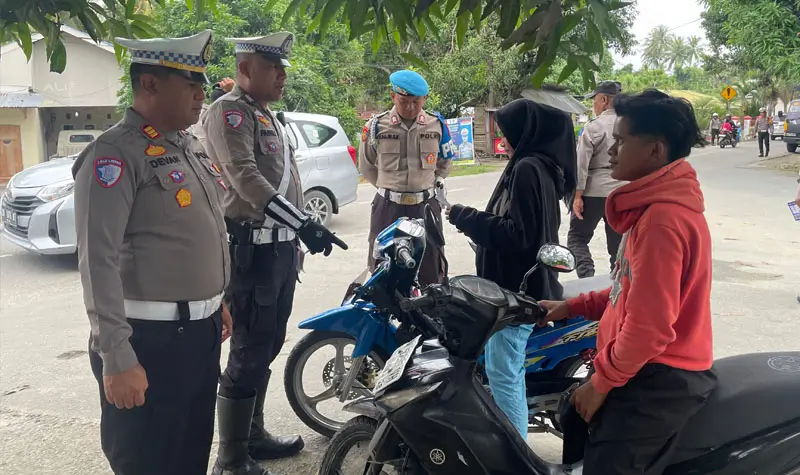 Pelaksnaan opersai Patuh TInombala di wilayah Polres Sigi. (@Humas Polres Sigi)