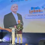 Kepala Perwakilan BI SUlteng, Irfan Sukarna pada Dialog dan Lokakarya "BERANI Harmoni Wujudkan Industri Pariwisata & Ekonomi Kreatif Sulawesi Tengah Berkelanjutan dan Inklusif" di Palu, Selasa (5/8/2025). (©globalsulteng.cim/Rian)