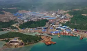 Kawasan industri berbasis nikel PT Indonesia Morowali Industrial Park (IMIP) di Morowali, Sulawesi Tengah.. (©PT. IMIP)