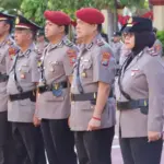 Sejumlah perwira Polresta Palu yang mutasi dan promosi pada pelantikan dan sertijab di Mapolresta Palu, Selasa (5/8/2025). ©Humas Polresta Palu)
