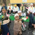 Ketua Utama Majelis Dzikir Nurul Khairaat Habib Sholeh bin Abubakar Al-Aydrus (ketiga kanan) bersama Bupati Sigi Moh Rizal Intjenae (keempat kanan), Ketua MUI Sigi Habib Ali bin Hasan Aljufri (kedua kanan) dan Kapolres Sigi AKBP Kari Amsah Ritonga (kanan) mengikuti Doa Bersama memperingati HUT ke-80 Republik Indonesia di bukit Batambaya, Desa Kalora, Kecamatan Kinovaro, Sigi, Sulawesi Tengah, Senin (18/8/2025). (©bmzIMAGES/basri marzuki)