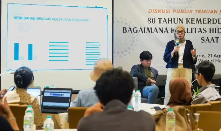 Pemaparan hasi surve ISS tentang kualitas hidup di jakarta, Minggu (24/8/2025). (©ISS)