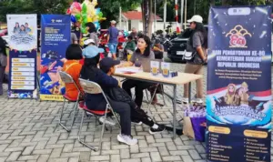 Kemenkum Sulteng Hadirkan Layanan Hukum di CFD Vatulemo Layanan okonsultasi hukum oleh Kemenkum di momen CFD di Lapangan Vatulemo Palu, Minggu (10/8/2025). (©Kemenkum Sulteng)