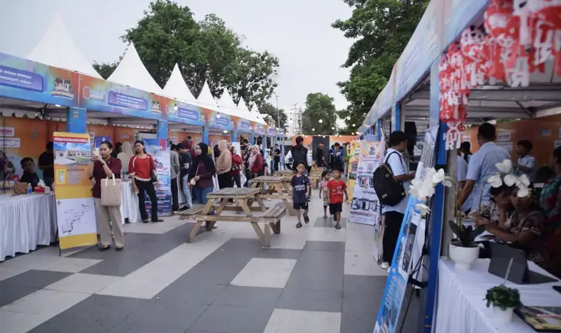 Suasana Expo Gebyar RUmah Merdeka di Lpaangan Vatulemo, Sabtu (30/8/2025). (©Prokopim Setda Kota Palu/Imron)