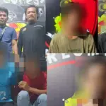 Lima tersamngka kasus kejahatan jalanan yang dibekuk jajaran Polresta Palu, Rabu (13/8/2025). (©Humas Polresta Palu)