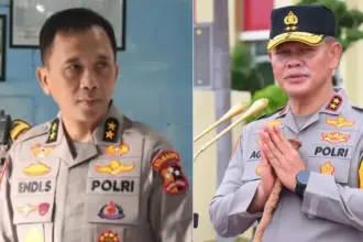 Irjen Pol Endi Sutendi (kiri), penjabat baru Kapolda Sulteng menggantikan Irjen POl Agus Nugroho (kanan). ©(Humas Polda Sulteng)