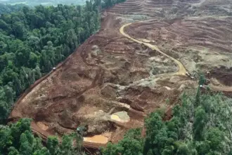 Penampakan salah satu lokasi penambangan di Morowali Utara. (©DPRD Sutleng)