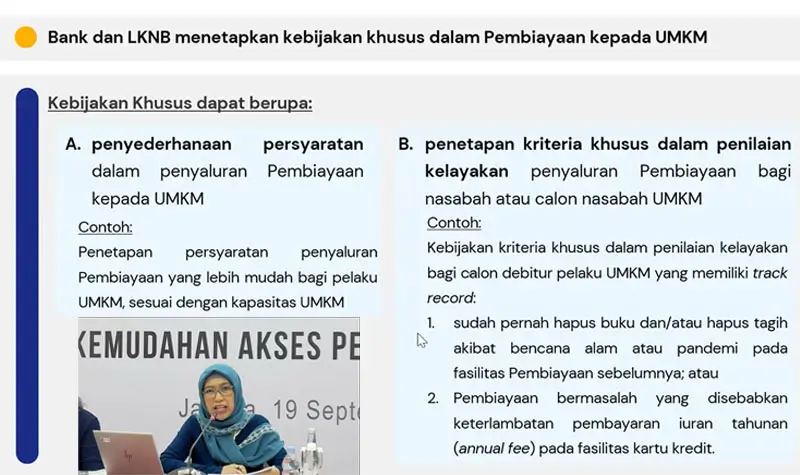 Kepala Departemen Pengaturan dan Pengembangan Perbankan OJK Indah Iramadhini pada media briefeing terkait POJK 19/2025 di Jakarta, Jumat (19/9/2025). (©tangkapan layar OJK)