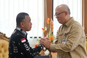 Wali Kota Palu Hadianto Rasyid bersama Kepala Perwakilan BI SUlteng, Muhammad Irfan Sukarna, Kamis (4/9/2025). (©Prokopim Setda Kota Palu/Jufri)