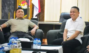 Pangdam XXIII/Palaka Wira Sambut Kunjungan Wali Kota Palu