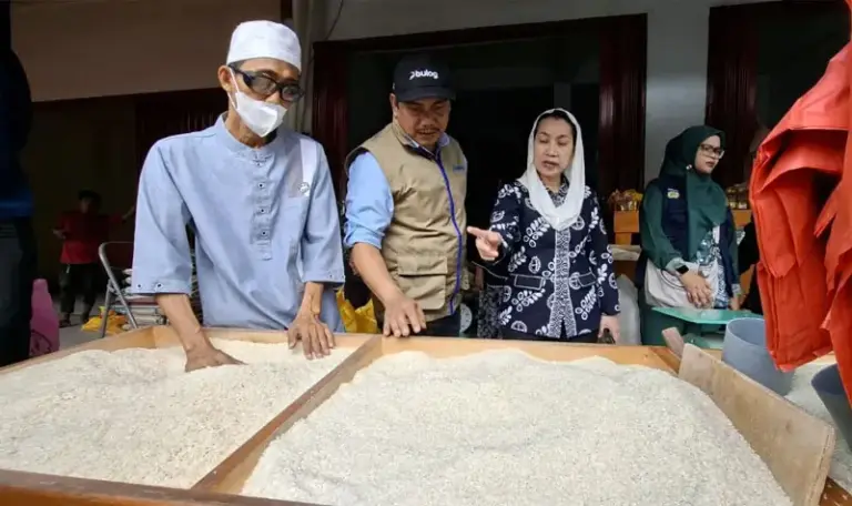 Wawali Kota Palu Imleda Liliana Muhidin pada sidak di pasar tradisional di Palu, Kamis (18/9/2025). (©Prokopim Setda Kota Palu/Jufri)