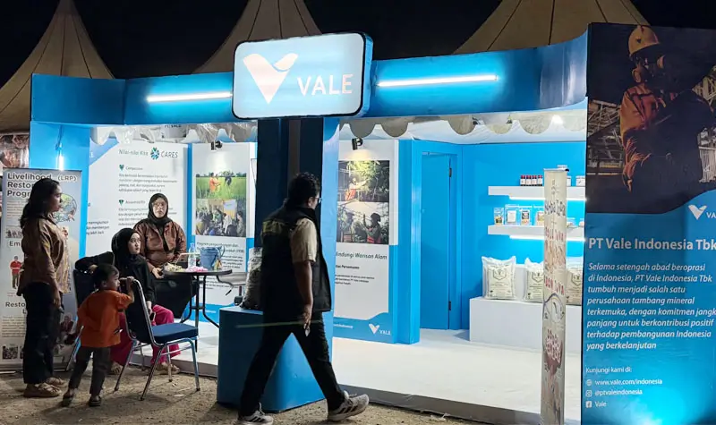 Stan PT Vale di Gebyar UMKM oleh HIPMI Sultra , 20-21 September 2025. (©PT Vale Indonesia)