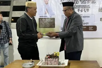 Wakapolda Sulteng Brigjen Pol Helmi Kwarta Kusuma Putra Rauf di Majelis Takil Datokarama Palu, Minggu (21/9/2025). (©MT Datokarama)