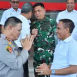 Gubernur Anwar Hafid bersama Kapolda Sulteng yang akan mengkahiri masa jabatannya pada silaturahmi di palu, Rabu (22/10/2025). (©Humas Polda Sulteng)
