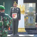 Kapoksahli Kodam XIII/PW Brigjen TNI Sugiono memimpin upacara peringatan Hari Kesaktian Pancasila di Makodam 23/PW di Palu, Rabu (1/10/2025). (© Pendam 23/pw)