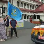 Wawali Palu Imelda Liliana Muhidin melepas pawai ta'ruf dalam rangka MYQ XXVIII tingkat Kota Palu, Jumat (31/10/2025). (©Prokpoim Setda Kota Palu)