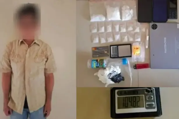 Tersangka ksus narkotika, GKG (63) yang ditangkap Ditresnarkoba Polda SUlteng di Tolitoli, Rabu (22/10/2025). (©Humas Polda Sulteng)