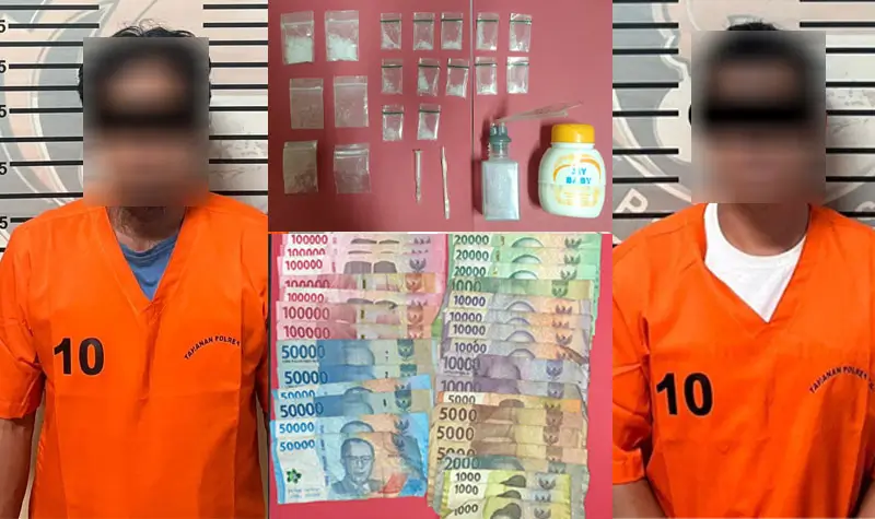 AP dan RM, dua tersangka peredaran narkotika di palolo yang ditangkap Polres Sigi. ©Humas Polres Sigi)