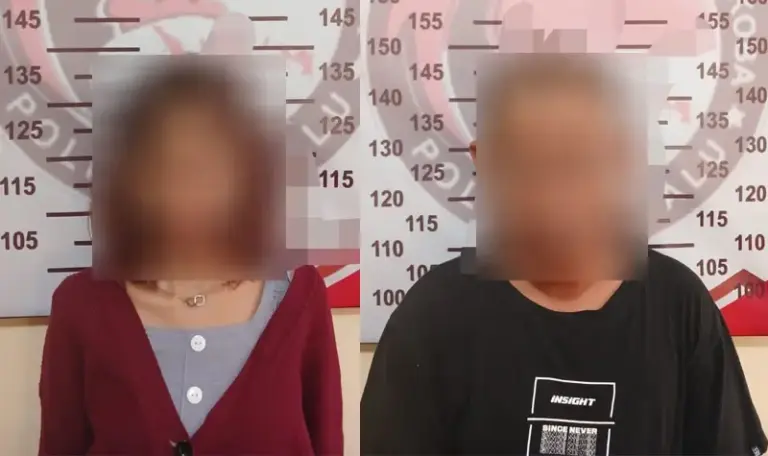 Pasutri FR (26) dan FAS (24) yang ditangkap atas dugaan penyalahgunaan narkotika di Tavanjuka, Kamis (9/10/2025). (© Humas Polresta Palu)