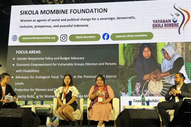 Utusan Yayasan Sikola Mombine, Wulan Trisya Lembonunu (kedua kanan) pada Social Enterprise World Forum (SEWF) 2025 di Songshan Cultural and Creative Park, Taipei, Taiwan, 29-31 Oktober 2025. (©Sikola Mombine)