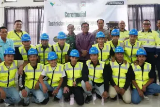 Seremonial Technician Development Program dan Fresh Operator Training hasil kolaborasi PT Vale Indonesia bersama PT Petrosea di Morowali, Sabtu (11/10/2025). (© PT Vale Indoensia)