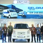 Peluncuran DFSK Gelora E pada Gaikindo Jakarta Auto Week (GJAW) 2025 di Hall 3, Booth 3F, Indonesia Convention Exhibition (ICE) BSD City, Jumat (21/11/2025). (©Sokonindo Automobile)