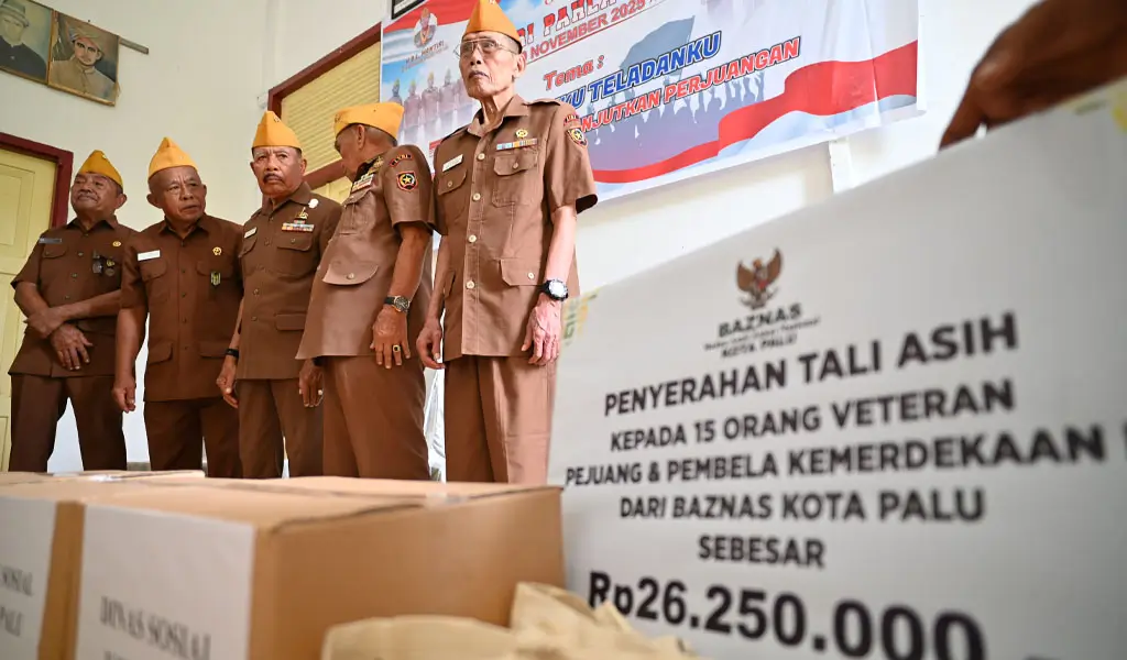 Pemkot Palu Serahkan Tali Asih Rp26,25 Juta untuk Veteran